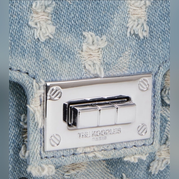 NEW! THE KOOPLES, Emily Star Denim Bag, Blue, MSRP $495 - Picture 4 of 11